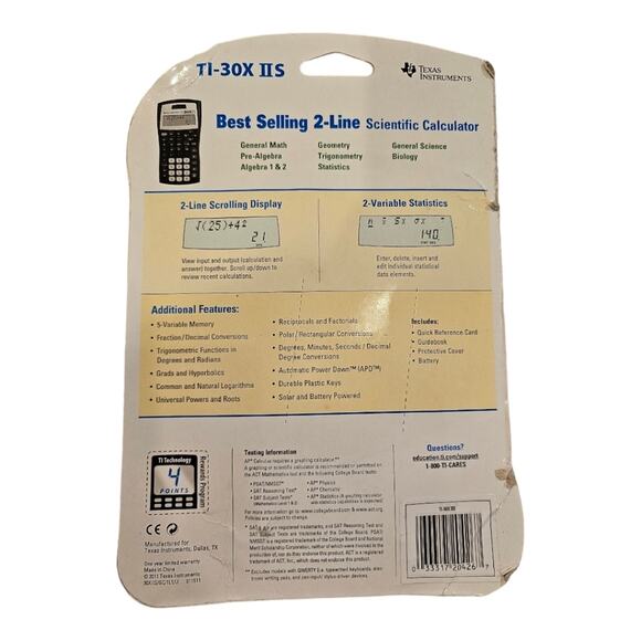 Texas Instruments TI-30 IIS Scientific Calculator - Picture 4 of 6